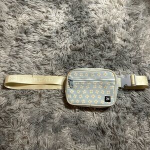 Universal Thread Light Blue and Cream Floral Crossbody Belt Bag